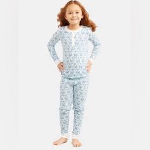 Roller Rabbit Kids 8 Girls Boys Blue Green Love Bunny Pajamas -Excellent cond!!